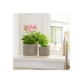 thumbnail image 3 of Ceramic Flower Pots and Planters for Home Decor - Plant Pots for Indoor or Outdoor Succulents and Houseplants - Modern Pots for Plant Stands Ideal for Garden and Patio Set of 2 - 8", 6" Ivory & Tan, 3 of 11