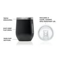 thumbnail image 2 of Corkcicle Classic 12 Ounce Steel Stemless Travel Cup with Lid, Matte Black, 2 of 5