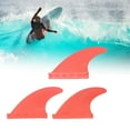 thumbnail image 4 of PVC Surfboard Fins, 3pcs Waterproof Thruster Fins Flexible Sturdy Reliable  For Long Board Red, 4 of 8