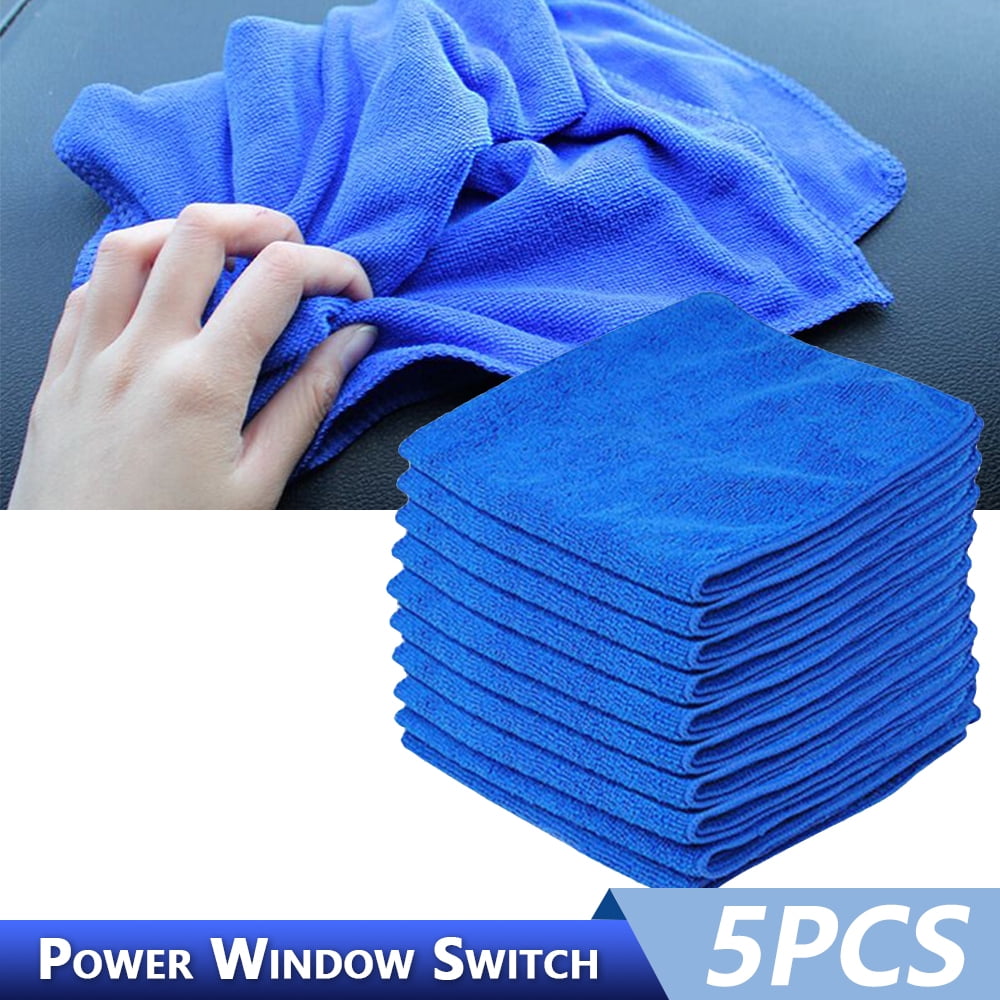 10PC Absorbent Microfiber Towel Car Home Kitchen Washing Clean Rinse Cloth Blue 