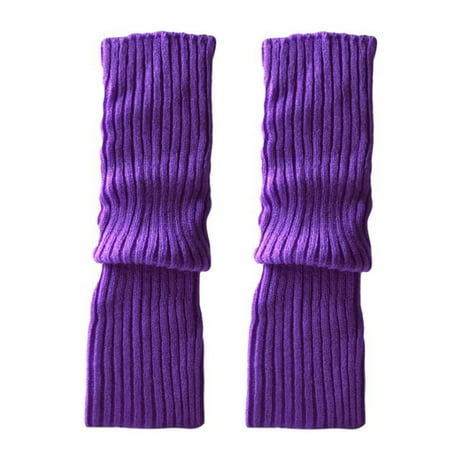 

Binpure Women Leg Warmers Solid Color/Rainbow Stretch Knitted High Socks
