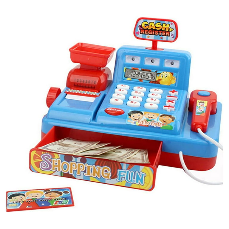 Chicmine Child Simulated Music Light Market Cash Register Kids Role Play Puzzle Toy Gift Walmart