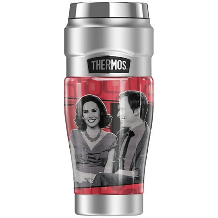 

Marvel - Retro Wanda and Vision Wandavision Retro Couple THERMOS STAINLESS KING Stainless Steel Travel Tumbler Vacuum insulated & Double Wall 16oz