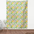 thumbnail image 4 of Cartoon Upholstery Fabric by the Yard, Spring Themed Vivid Colored Seasonal Elements Blooming Flowers Ladybugs Bees Birds, Decorative Fabric for DIY and Home Accents, Multicolor by Ambesonne, 4 of 5