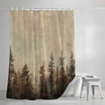 thumbnail image 3 of Vintage Forest Pine Tree Plant Shower Curtain for Bathroom, Retro Natural Wild Scenery Waterproof Shower Curtains Washable Quick Dry with Hooks Bathtub Curtains 36x72IN, 3 of 9