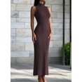thumbnail image 5 of Women Bodycon Maxi Dress Casual Long Dresses Brown S, 5 of 7