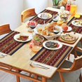 thumbnail image 2 of Boho Multicolor Geometric Ethnic Pattern Summer Placemats Table Placemats Set Of 4-Linen Kitchen Washable Placemats Table Mats 11.8"x17.7" Non-Slip Heat Resistant, 2 of 6