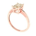 thumbnail image 2 of Clara Pucci 14K Rose Gold 1ct Morganite Solitaire Ring for Women, 2 of 8