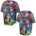 thumbnail image 3 of Happy New Year German Shepherd Family Cheer Winter Midnight Firework All Over Print 3D Baseball Shirt Alsatian Dog Lover Gifts Softball Sport - 02025, 3 of 6