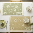 thumbnail image 5 of Fennco Styles Floral Printed with Fringe Placemats 14" W x 19" L, Set of 4 - Green Flower Table Mats for Dining Room, Banquets, Family Gatherings, and Holidays, 5 of 7