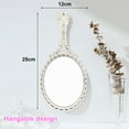 thumbnail image 3 of Hand Mirror Retro Hand Mirror With Handle Makeup Mirror Travel Mirror - silver, 3 of 5