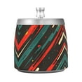 thumbnail image 7 of Yayeee Ashtray with Lid for Cigarette Smokeless Stainless Steel Home Ash Holder, Green Stars Abstract, 7 of 7
