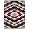 thumbnail image 2 of HR HANDCRAFT RUGS HR Southwestern Tribal Inspired Area Rug - Modern Faded Tribal Design - Red, Gray, Black, White - Contemporary Style 5 x 7, 2 of 5