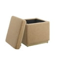 thumbnail image 2 of Linon Elta Square Storage Ottoman, Tan Sherpa, 2 of 5
