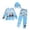 Sky Blue, variant on 3-Piece Kids UPF 50+ Rash Guard Set - Long Sleeve & Swim Trunks Beach Surfing Color:Sky Blue,Size:8-9 Years