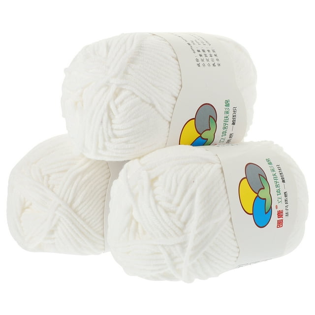 SHISUYAN 3 Rouleaux de Fil de Coton au Crochet Fil Décoratif pour Crochet Tricot Fil de Coton Tricot Fil Bricolage