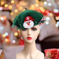 thumbnail image 6 of Milageto Christmas Hat French for Holiday Traveling Cosplay Hat Green, 6 of 8