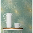 thumbnail image 5 of NextWall Teal & Metallic Gold Starburst Geo Peel and Stick Wallpaper, 5 of 8