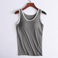 thumbnail image 4 of Gyexs Womens Shelf Bra Camisole with Built in Bras 2025 Summer Basic Layer Padded Shirts Casual Workout Yoga Undershirt (Grey, XXXXL), 4 of 6