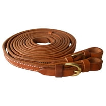 Horse Challenger USA Western Hermann Oak Leather Brass Buckle End Reins Tack 975H3473