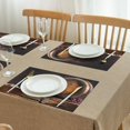 thumbnail image 3 of 4 Pieces Place Mat Linen Non Slip Table Placemats Red Wine Bottle Grape Dinner Mats for Dining Table Kitchen, 3 of 7