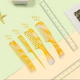 thumbnail image 5 of Yellow Hair Styling Combs Set - Wide-Tooth, Fine-Tooth, Rat Tail, and Dual Comb for Men and Women, 5 of 6