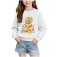 thumbnail image 2 of Cowsor Chandails en Molleton pour Filles Enfants Mignon Graphique Col Rond Chandail Tops Xmas Manches Longues Chemises de Vacances, 2 of 6