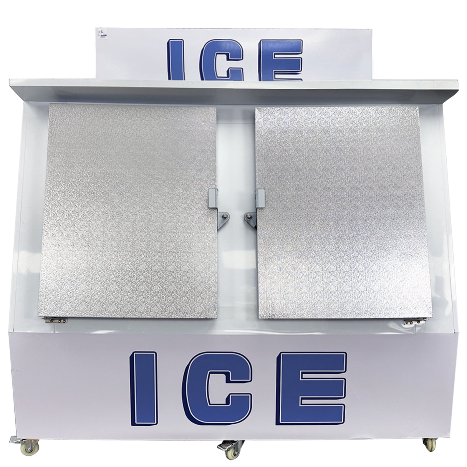 1699L Commercial Ice Merchandiser Freezer – 60 cu.ft Outdoor 2-Door Ice Storage Display Freezer, –32°F to 0.4°F, R290 Refrigerant, Digital Control, Air-Cooled, 110V Heavy-Duty Ice Storage Cabinet
