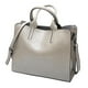 thumbnail image 5 of Elegante bolso de mano de cuero para mujer, bolso de mano de gran capacidad, bolso de compras Gris, 5 of 8