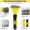 thumbnail image 4 of Pet Deing Comb, 2 Sided Undercoat Rake Ging Tool For Cats Dogs Ergonomic Deing Comb, 4 of 5