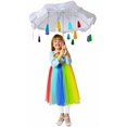 thumbnail image 2 of Princess Paradise Girl's Rainbow Raincloud Costume, Medium, 2 of 4
