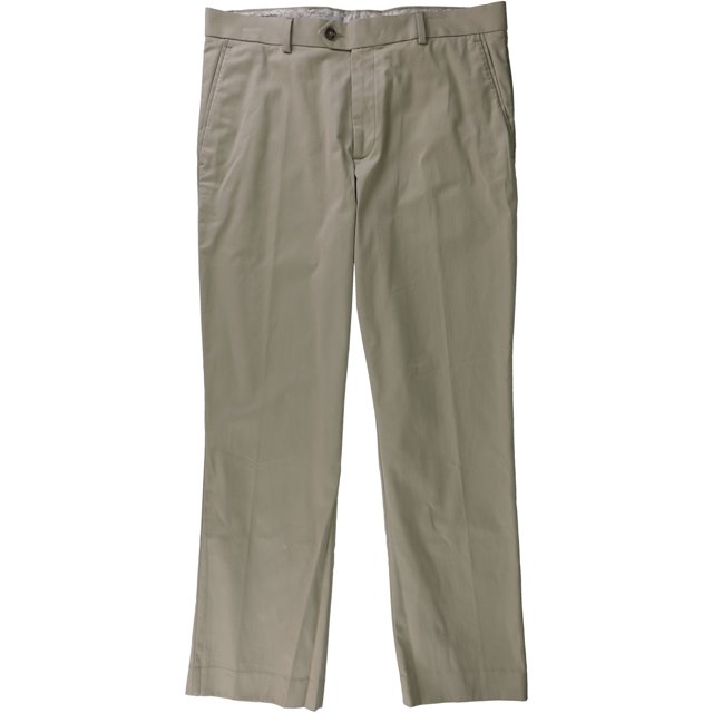 Tasso Elba - Pantalones chinos elásticos para hombre, color beige, 33 de ancho x 32 de largo Tasso Elba chino