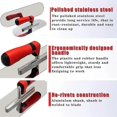 thumbnail image 5 of Stainless Steel Trowel Concrete Edger And Groover Tools Set Stucco Cement Finishing Kit Masonry Con, 5 of 5