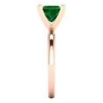 thumbnail image 3 of Solitaire Engagement Ring for Women - 1.5ct Simulated Emerald in 14K Rose Gold Promise Ring, 3 of 6