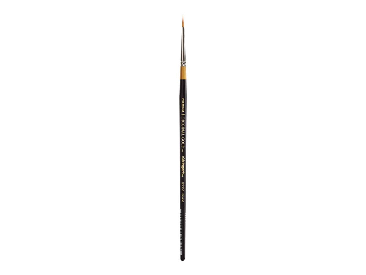 Kingart, Original Gold 9000 Round Series, Premium Golden Taklon Artist Brush, Set of 8, for All Ages