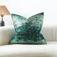 thumbnail image 5 of Sparkling Decorative Throw Pillow Covers Soft Green Gold Glitter Square Cushion Cover Pillowcase for Couch Bed and Chair Green Gold 20" x 20", 5 of 6