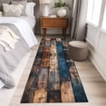 thumbnail image 5 of Vintage Wooden Large Area Rugs for Bedroom Living Room, Soft Non Slip Carpet Bedside Rug, Farmhouse Retro Shabby Wood Rectangular Floor Cover Kitchen Accent Rug 2'x6' for Dining Room/Office, 5 of 9