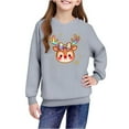 thumbnail image 4 of Lorytime Christmas Kids Hoodies for Boys Unisex Reindeer Snowflakes Sweatshirt Long Sleeve Pullover Drop Shoulder Tops, 4 of 4