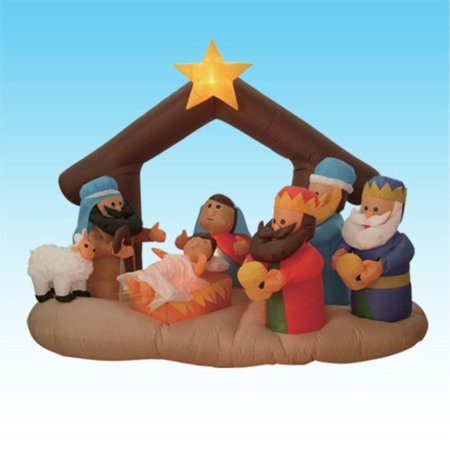 Christmas Three Kings - 6 Foot Christmas Inflatable Nativity Scene with Three Kings Party Decoration