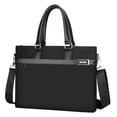 thumbnail image 2 of Maletines para hombre, bolso para ordenador portátil, maletín impermeable a la moda para ordenador, bolso de hombro para mujer, Notebook, regalos de negro, 2 of 8