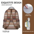 thumbnail image 5 of Tribal Print College Backpack - Boho Style Daypack with 17" Laptop Pocket | Spacious Bookbag for School, Dorm & Travel Essentials, 5 of 6