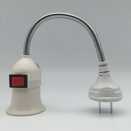 

RONSHIN Stainless Steel E27 Lamp Base Flexible Bend Mobile Test Light Socket Light Adapter Plug Switch