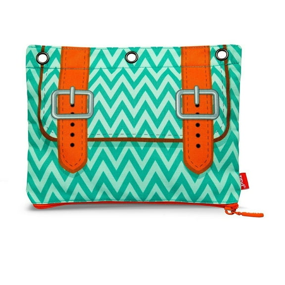 ZIPIT Impact 3-Ring Vintage Pencil Case, Blue