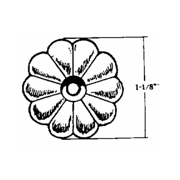 UNITED STATES HDW D-140B Us Hardware Rosette Button with Screw