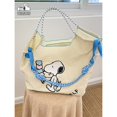 thumbnail image 5 of Bolso de hombro con estampado de Snoopy de dibujos animados, bolsa de compras Kawaii portátil de alta capacidad, bonito bolso para salir, mamá, 5 of 5