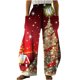 thumbnail image 2 of Puntoco Pantalones sueltos casuales vintage con estampado navideño para mujer Pantalones de pierna ancha casuales Pantalones Puntoco Puntoco-3941, 2 of 8