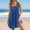 Blue, variant on Summer Dresses For Women 2025 Sevevn Womens Summer Casual Square Neck Sundresses Cover up Flowy Tiered Sleeveless Mini Dress Beach Vacation Outfits