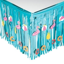 Pool Party Fringe Table Skirt, Party Supplies, Birthday, 1 Pieces