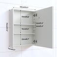 "LALAHOO Wall Storage Medicine Cabinet, LED-Backlit, Adjustable Shelf ...