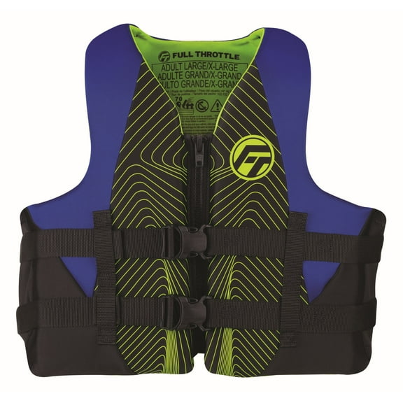 Full Throttle Adult Rapid-Dry Life Jacket S M Blue